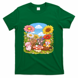 Cute Animals in Giant Flower Field - Green