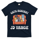 Cats Against Jd Vance Childless Cat Lady Couch Liberal Vote T-Shirt