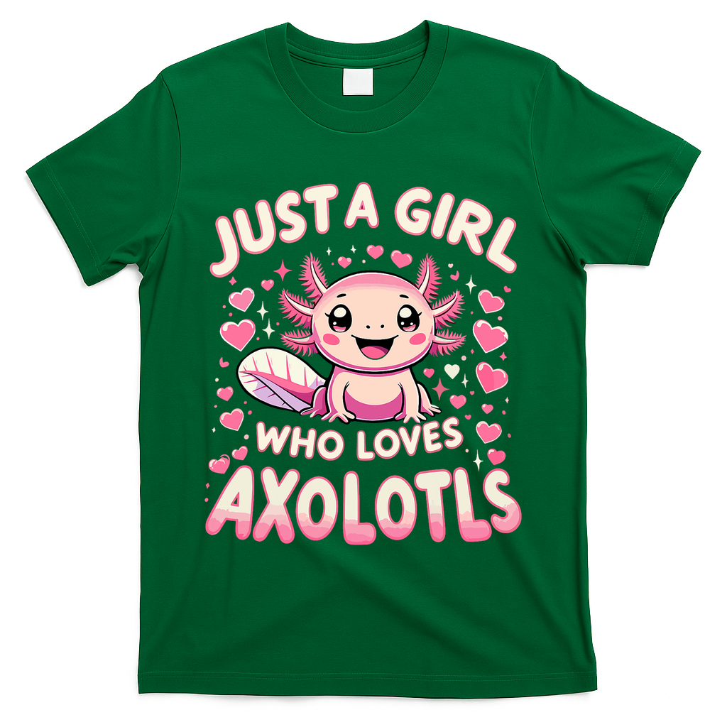 Cute Axolotl Kawaii Just A Girl Who Loves Axolotls T-Shirt