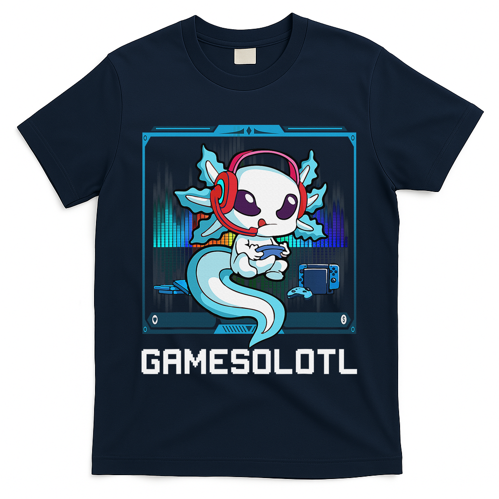 Cute Axolotl Lover Gamesalotl Gaming Axolotl T-Shirt