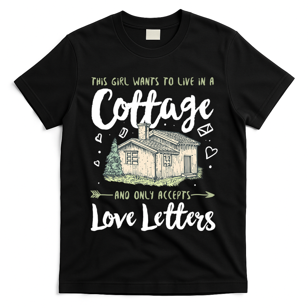  Cottage And Love Letters  T-Shirt