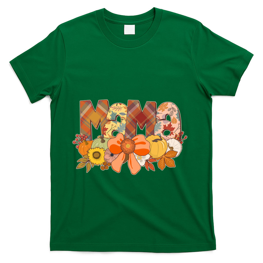 Cute Autumn Mama Fall Lover T-Shirt - Green
