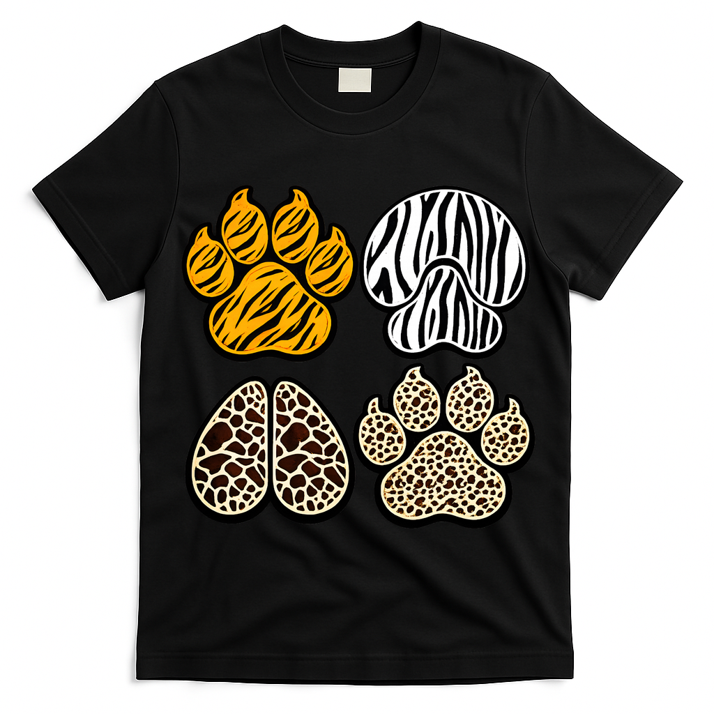 Cute Animal Print Paws T-Shirt