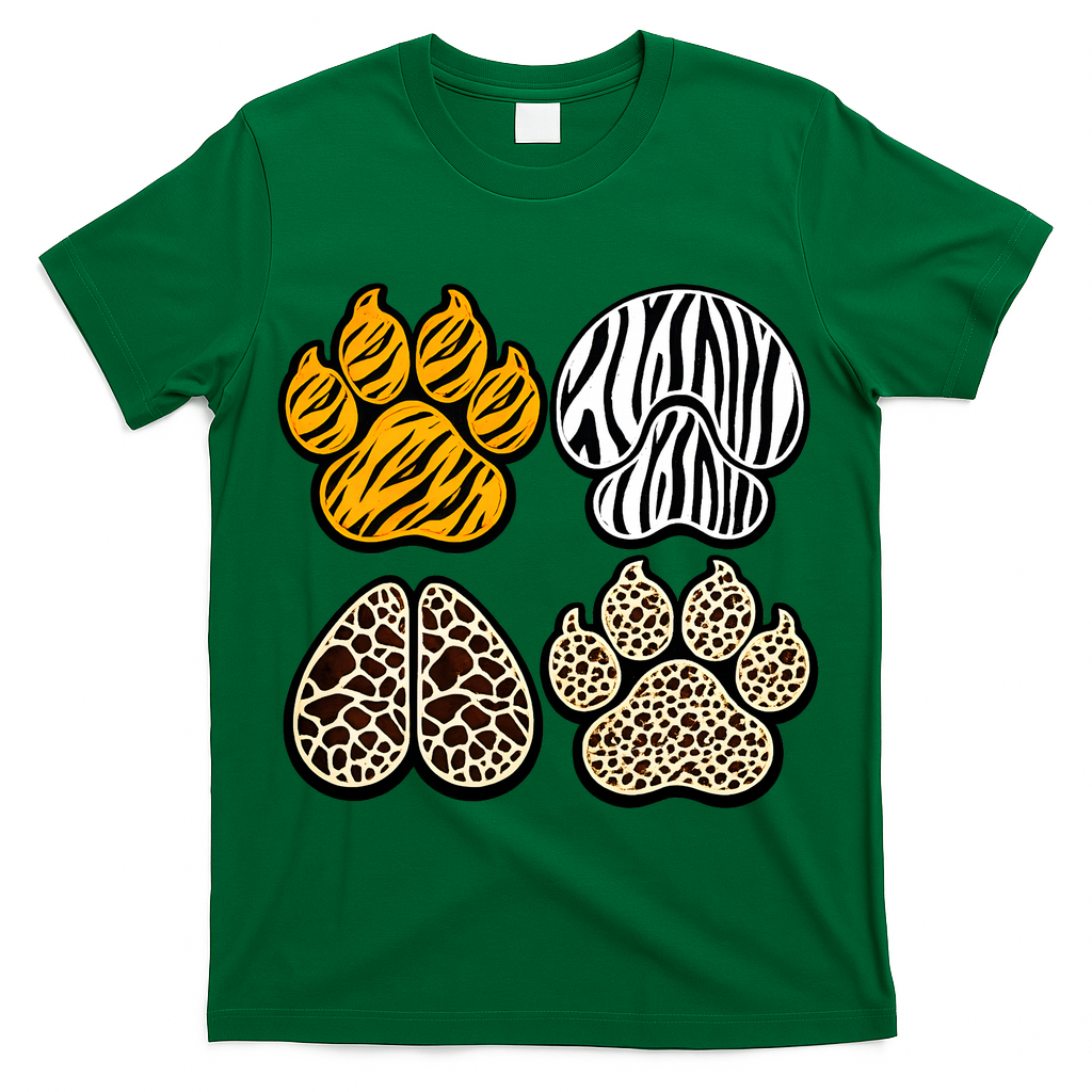 Cute Animal Print Paws T-Shirt