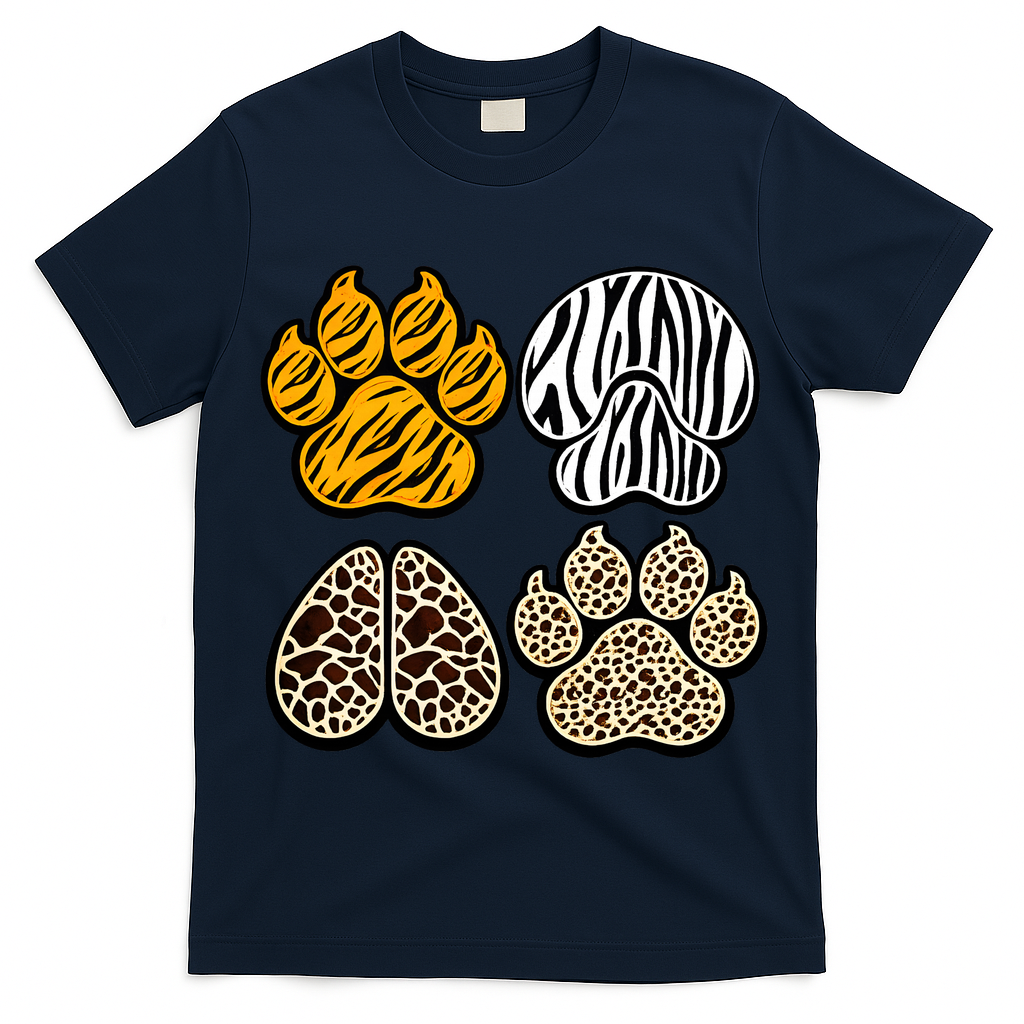 Cute Animal Print Paws T-Shirt