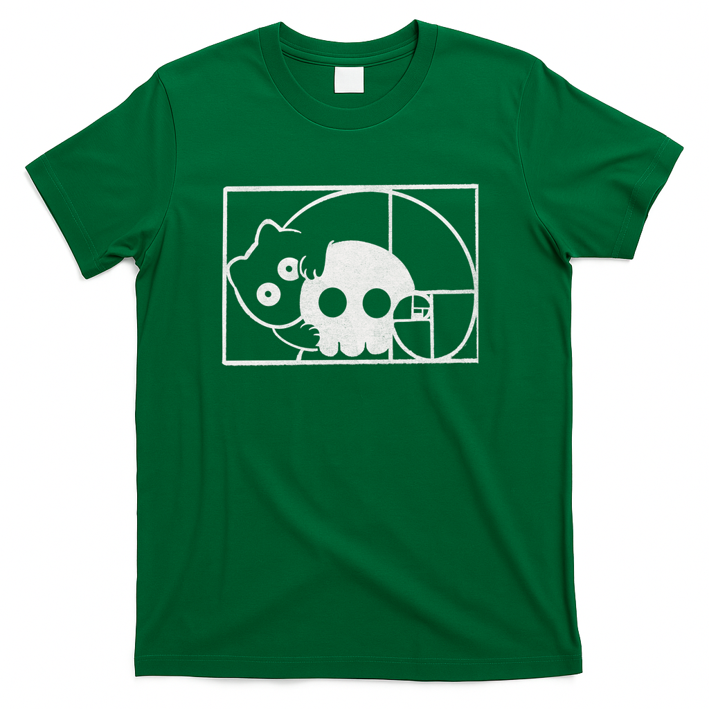 Cat and Skull Fibonacci - Green