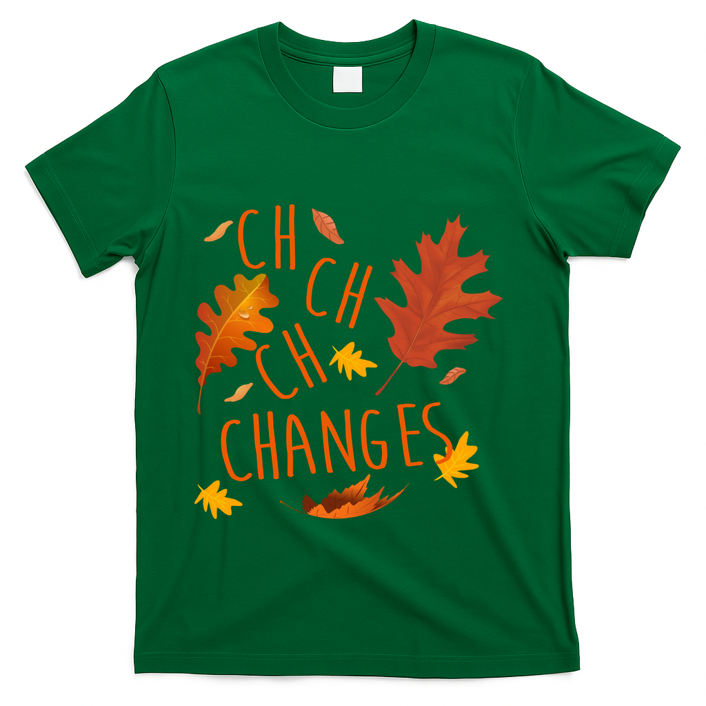 Changes Autumn Season T-Shirt - Green