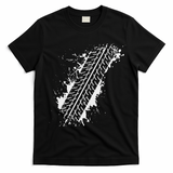 Car Automobile Tire Track Funny Halloween Costume Outfit T-Shirt - Black