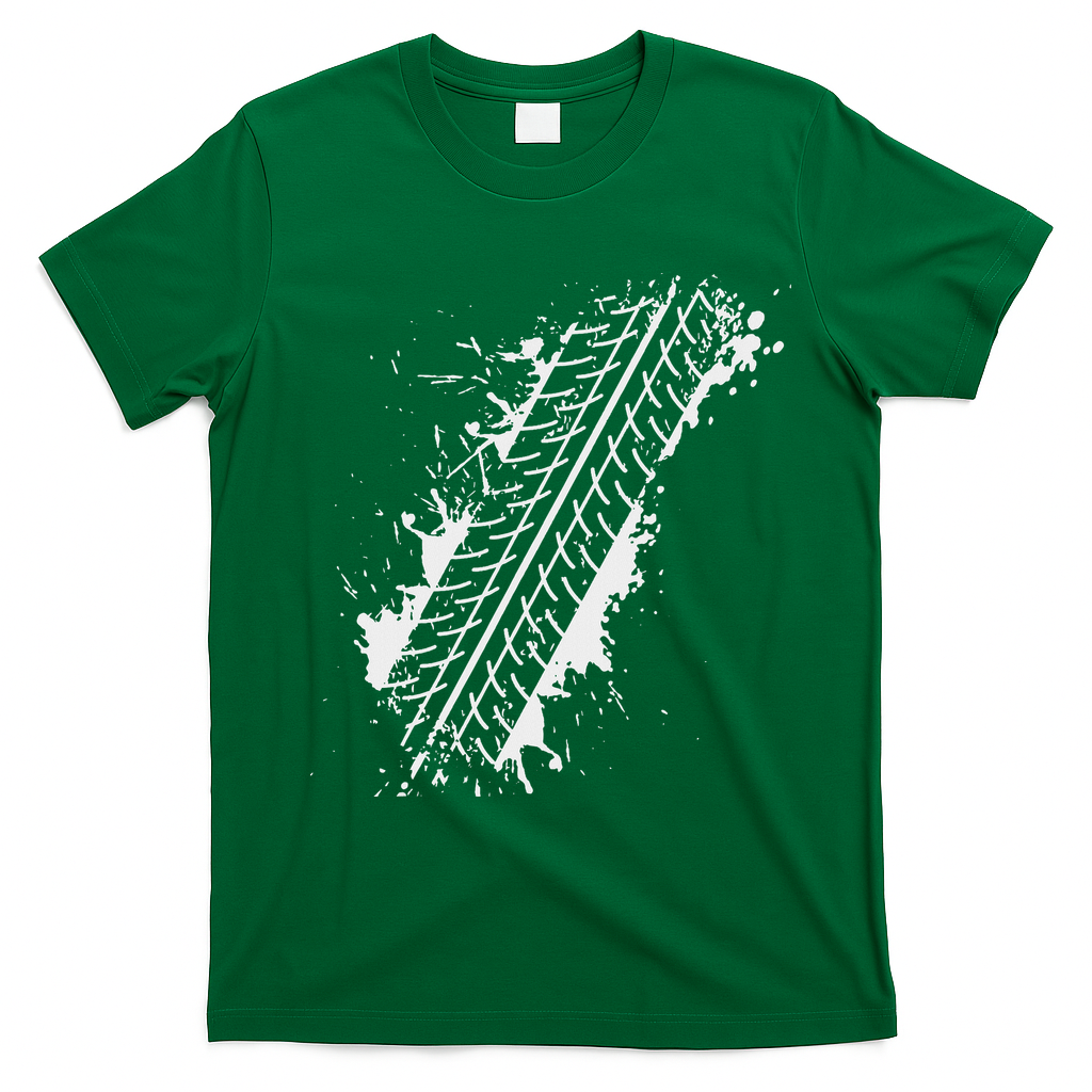 Car Automobile Tire Track Funny Halloween Costume Outfit T-Shirt - Irish Green