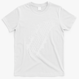 Car Automobile Tire Track Funny Halloween Costume Outfit T-Shirt - White