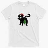 Cat and the Christmas Tree Star - White