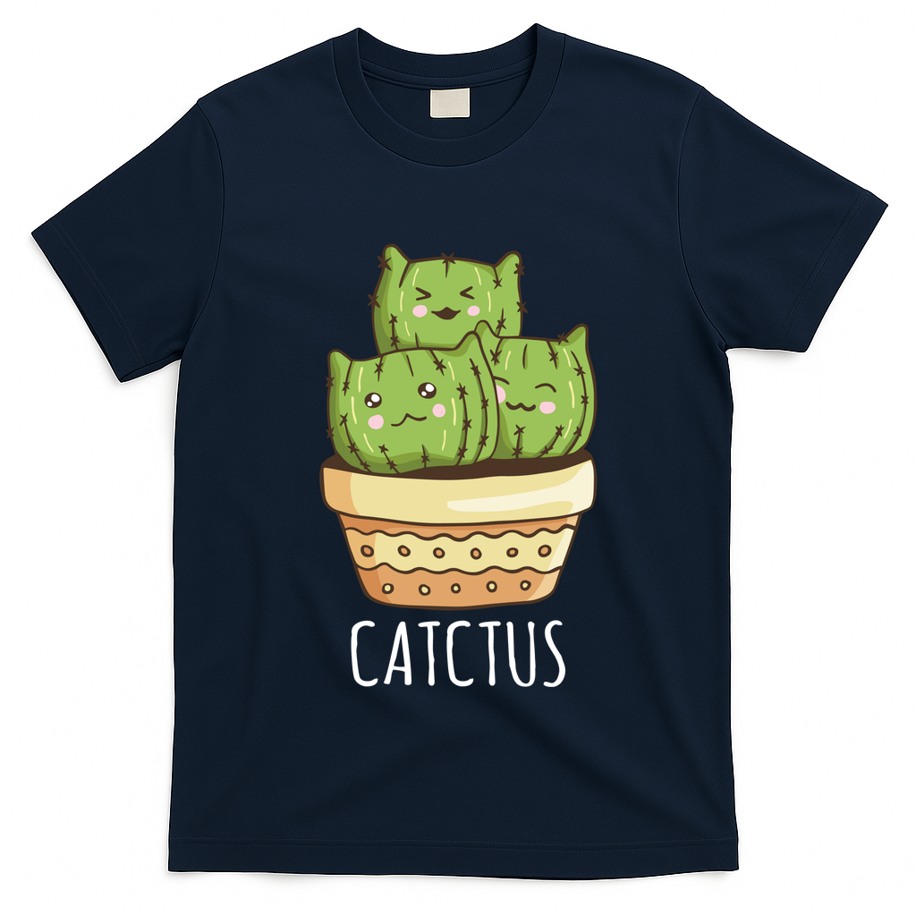Cute Cactus Three Cats T-Shirt
