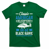 Classic American UH-60 Black Hawk Helicopter T-Shirt - Green