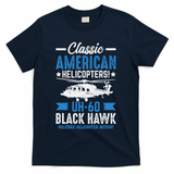 Classic American UH-60 Black Hawk Helicopter T-Shirt - Navy