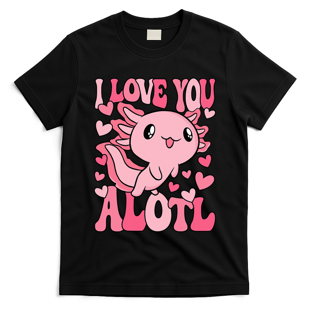 Cute Axolotl Valentines Day Valentine T-Shirt
