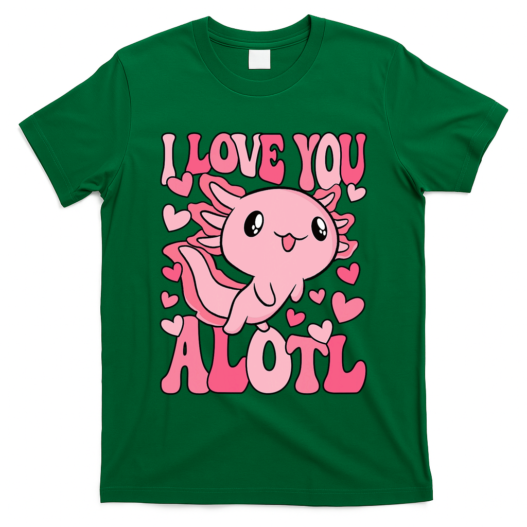 Cute Axolotl Valentines Day Valentine T-Shirt