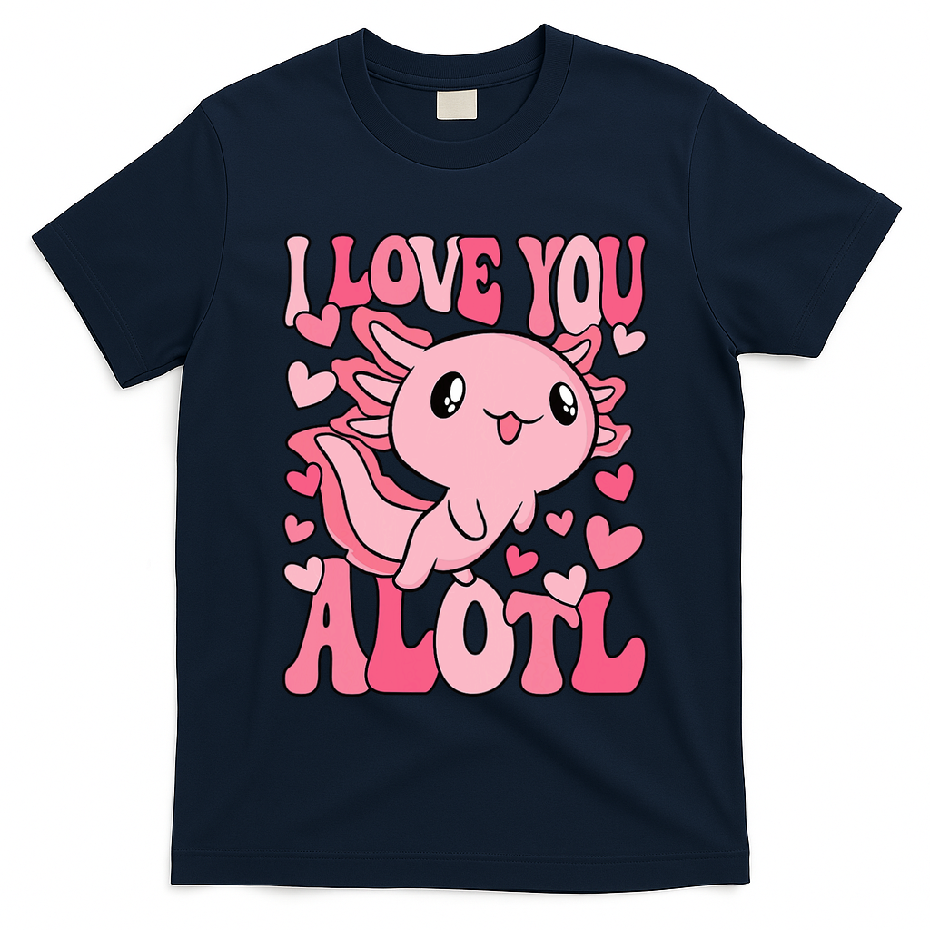 Cute Axolotl Valentines Day Valentine T-Shirt