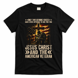 Christian American Veteran Patriotic Memorial Jesus Gift T-Shirt - Black