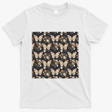 Celestial Butterflies and Flowers - White
