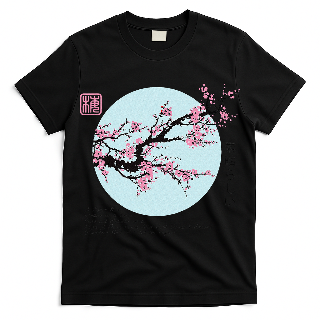 Cherry Blossom Aesthetic Japanese Harajuku T-Shirt