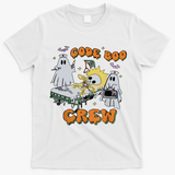 Code Boo Crew Funny Ghost Nurse Halloween T-Shirt - White