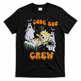 Code Boo Crew Funny Ghost Nurse Halloween Costume T-Shirt - Black