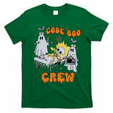 Code Boo Crew Funny Ghost Nurse Halloween Costume T-Shirt - Irish Green