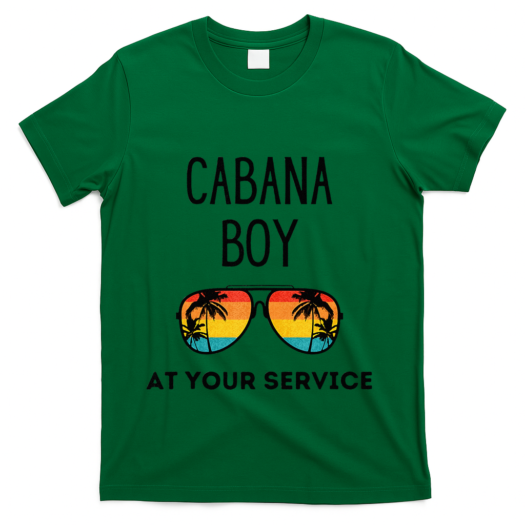 Cabana Boy Funny Summer Pool Party Bartender Bartending T-Shirt - Green
