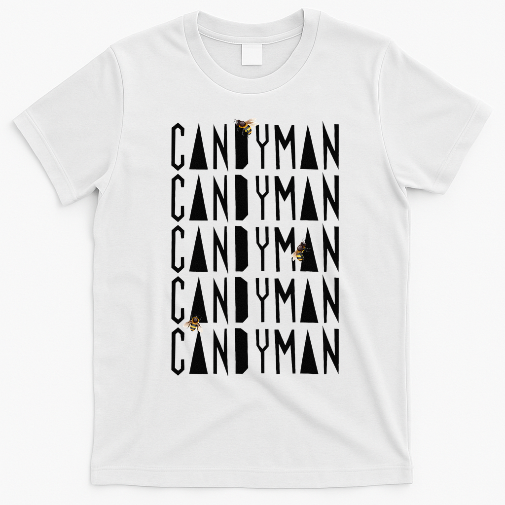 Candyman Bees Funny Urban Legend Scary Halloween T-Shirt - White