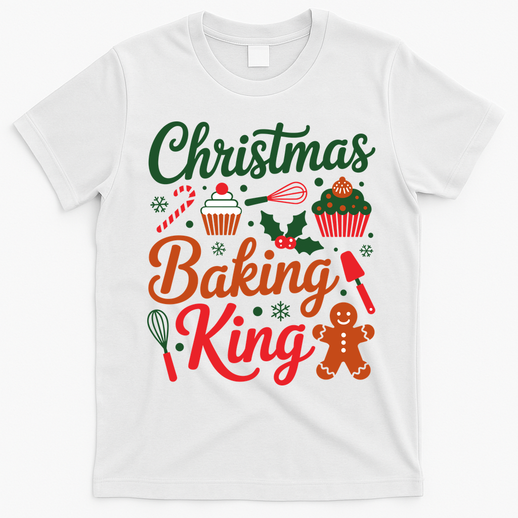 Christmas Baking King T-Shirt - White