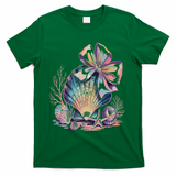 Coquette Bow Ocean Beach Coastal Summer Women T-Shirt - Green