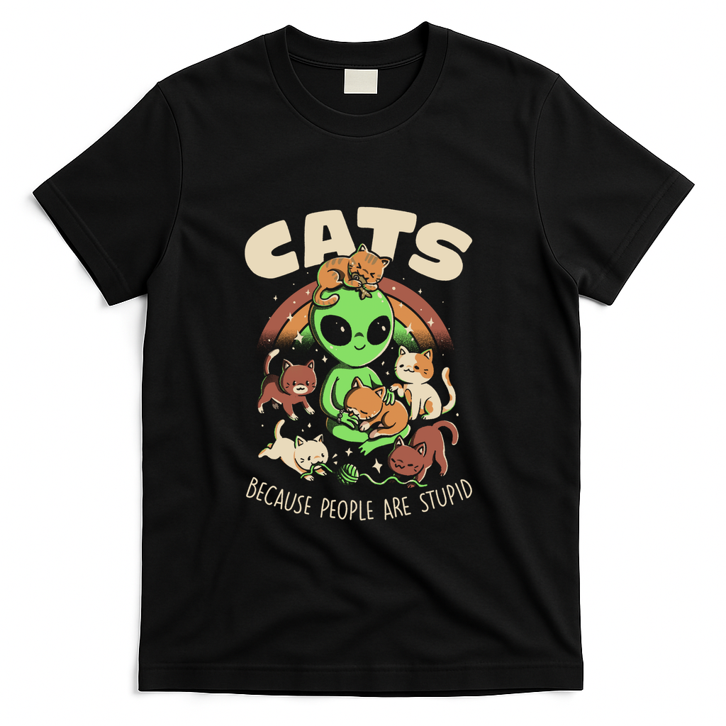 Cats Because People Are Stupid - Black