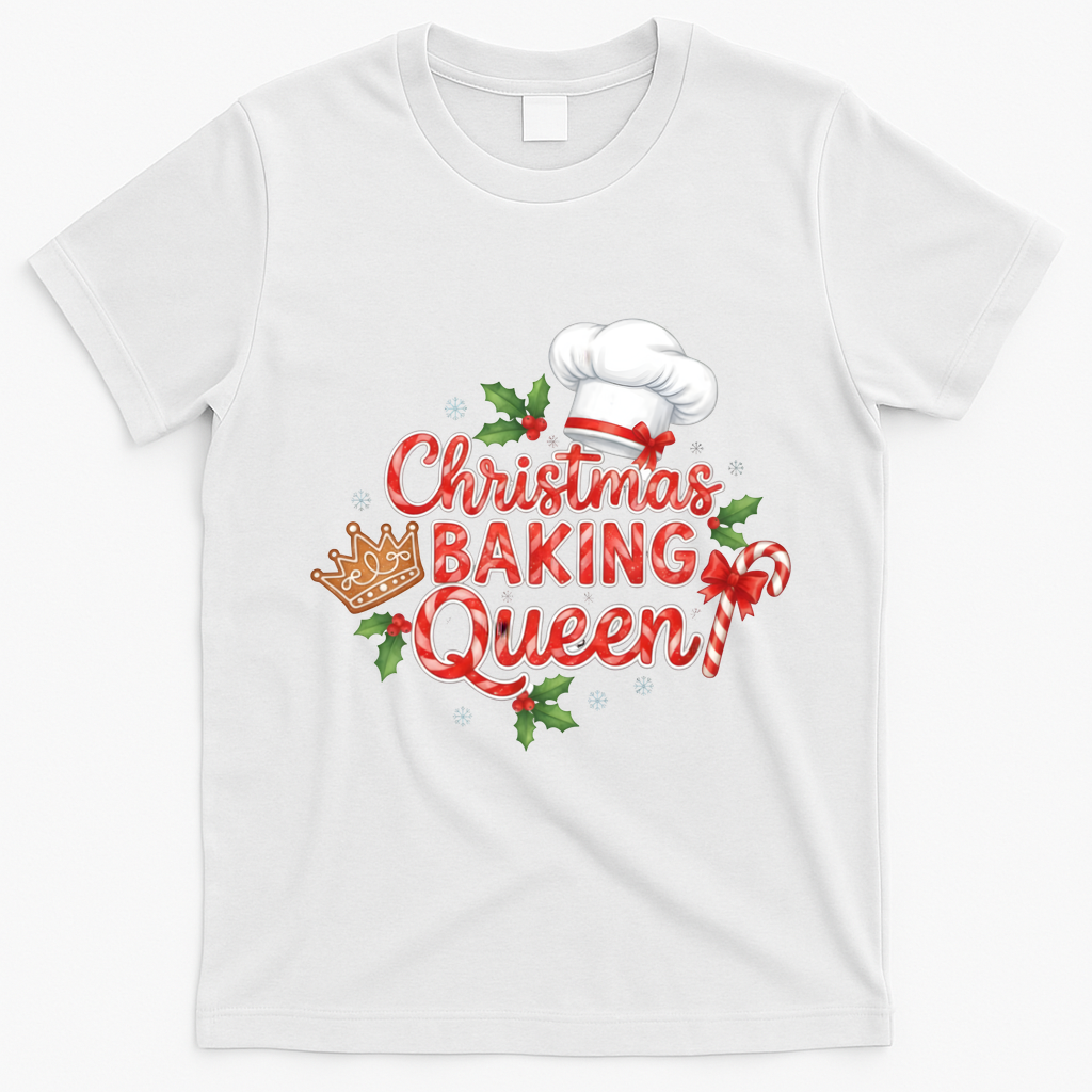 Christmas Baking Queen T-Shirt - White