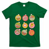 Christmas Ball Retro Ornaments T-Shirt - Irish Green