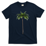 Cool Beach Summer Vacation Tropical Palm Tree T-Shirt - Navy