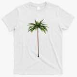 Cool Beach Summer Vacation Tropical Palm Tree T-Shirt - White