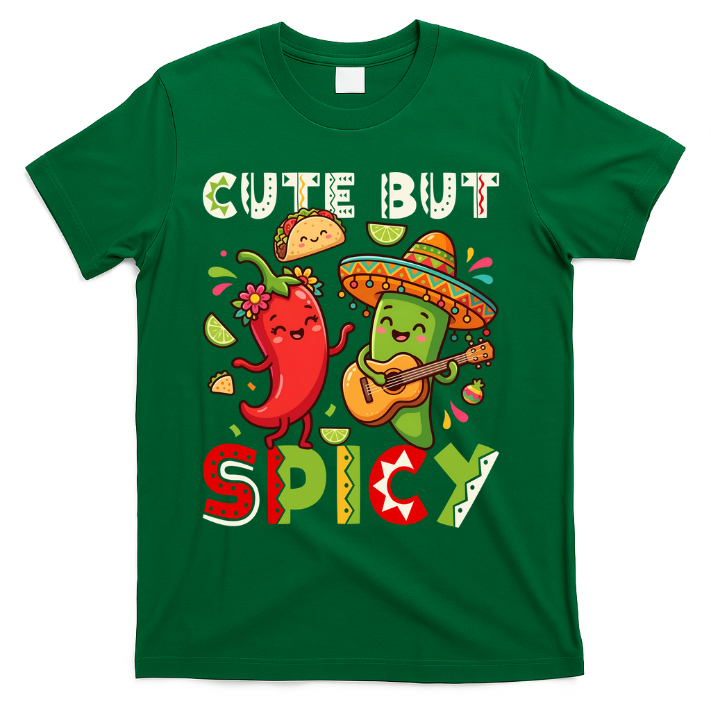 Cute But Spicy Cinco De Mayo T-Shirt - Green