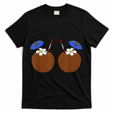 Coconut Bra Summer Season Swimming Beach Lover T-Shirt - Black