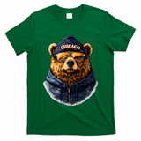 Cool Bear With Beanie Sunglasses Vintage Chicago T-Shirt