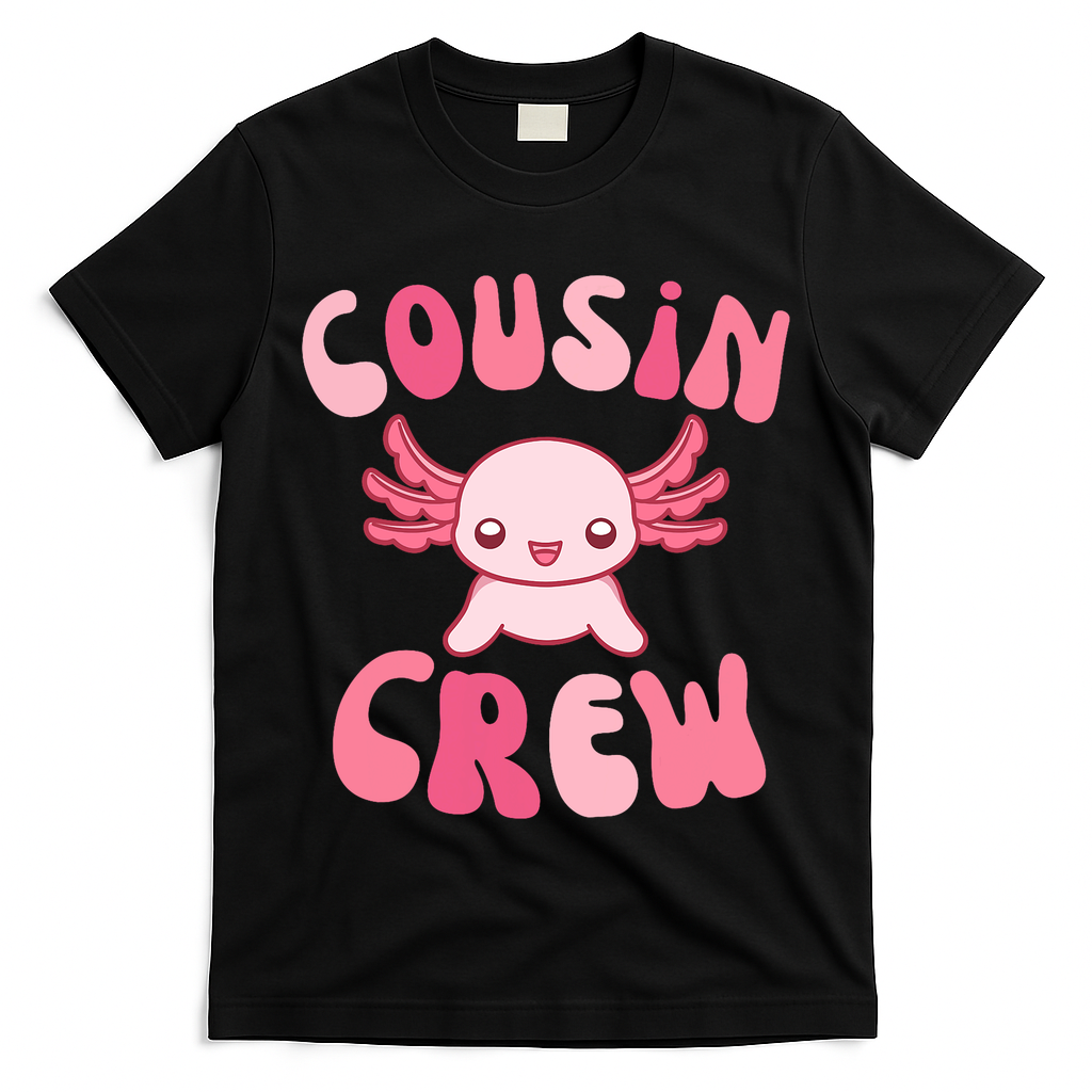 Cousin Crew Axolotl Lover Matching Family  T-Shirt