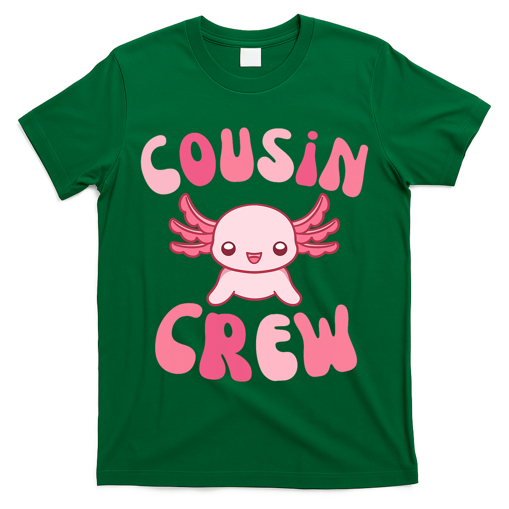Cousin Crew Axolotl Lover Matching Family  T-Shirt