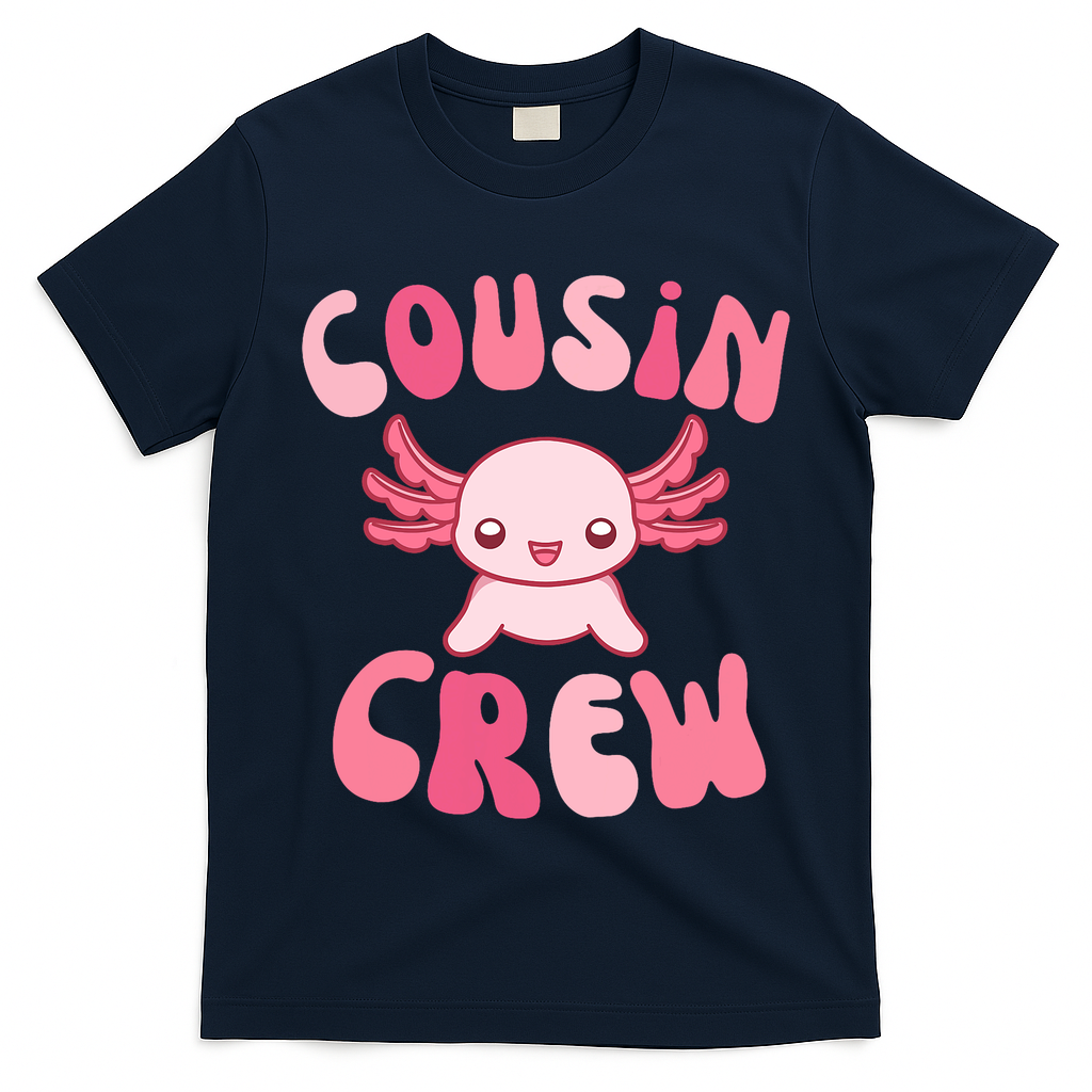 Cousin Crew Axolotl Lover Matching Family  T-Shirt