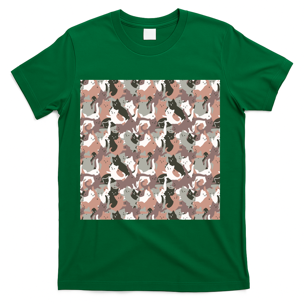 Camouflage Cat Army Pattern by Tobe Fonseca - Green