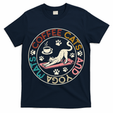 Coffee Cats And Yoga Mats Funny Cats And Yoga Lover T-Shirt