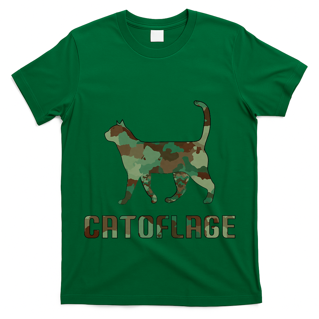 Camo Cat Catoflage Funny Cat Lover Cute Kitten Meow Cats T-Shirt