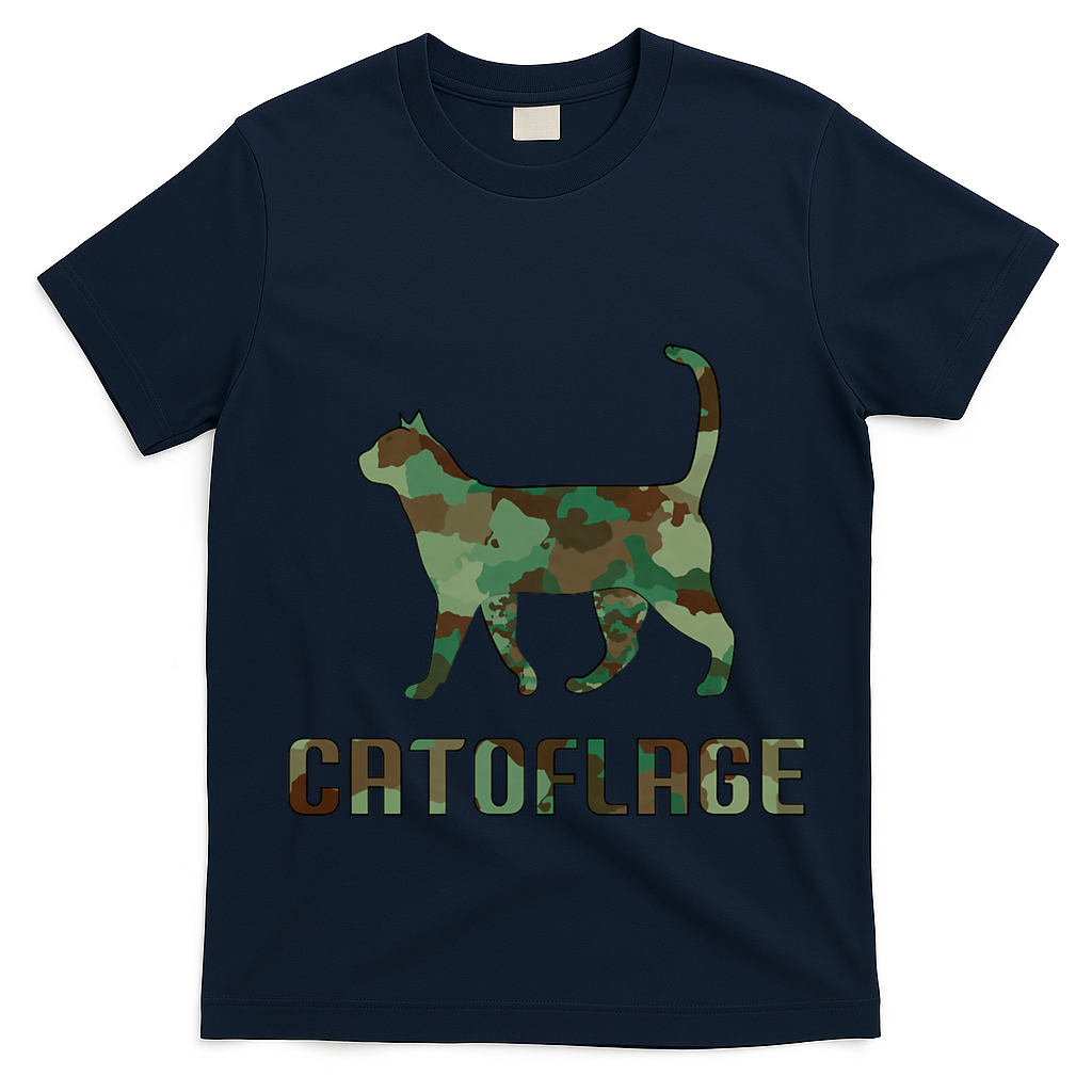 Camo Cat Catoflage Funny Cat Lover Cute Kitten Meow Cats T-Shirt