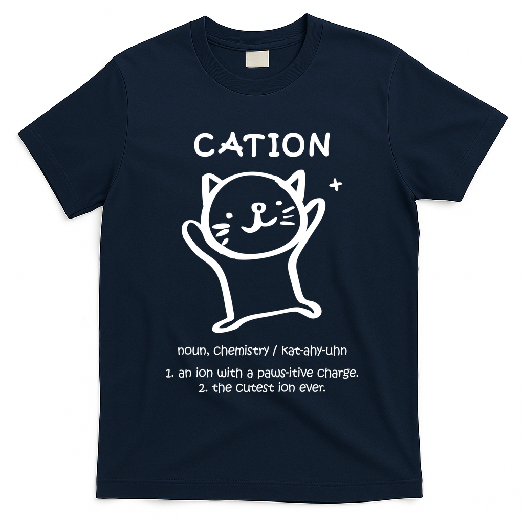 Cation Definition Ion Paws-itive Charge T-Shirt