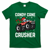 Candy Cane Crusher Christmas Monster Truck T-Shirt - Irish Green