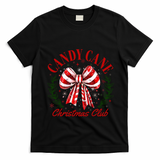 Candy Cane Christmas Club Merry Christmas T-Shirt - Black