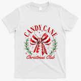 Candy Cane Christmas Club Merry Christmas T-Shirt - White